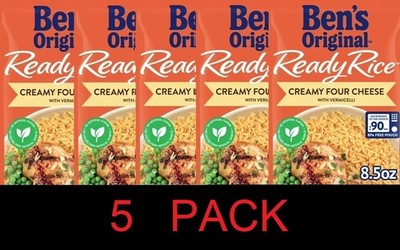 Ben's Original Ready Rice Creamy Four Cheese With Vermicelli 8.5 oz Pouch 5 PACK