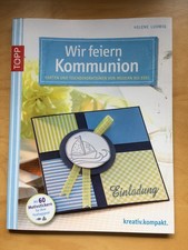 Bastelbuch Wir feiern Kommunion Karten Kerzen basteln Hobby Anleitung Basteln