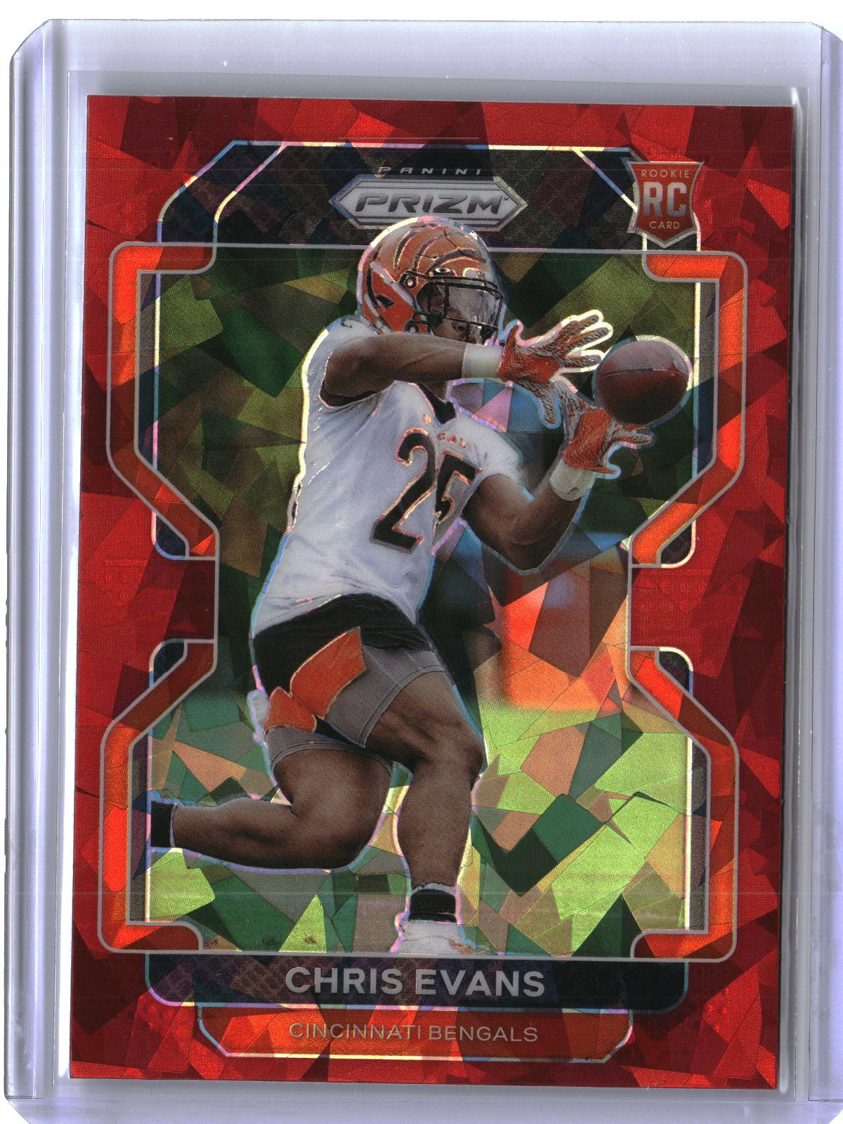 2021 Panini Prizm #424 Chris Evans Red Ice Prizm RC