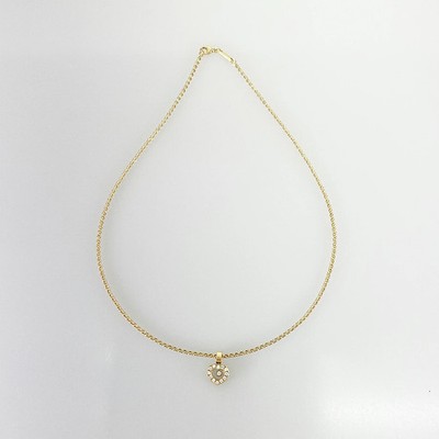 AUTH CHOPARD HAPPY DIAMONDS NECKLACE 79/2936-20 18K YELLOW GOLD DIAMOND WOMEN'S