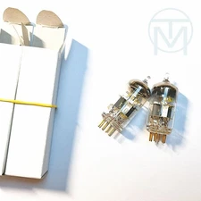 2x TESLA E88CC (6922 CCa E188CC) Gold Grids, 1962, Military, Bad Print=Discount!