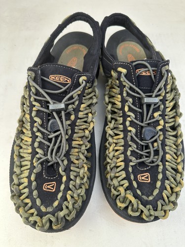 Keen Men's Uneek Green Braided Corded Slip On Anatomical Footbed Sandals Size 11 - Picture 3 of 6