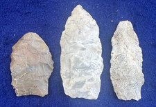 Three Fluted Paleo Archaic Arrowhead Points Arkansas Arrowhead Artifact Dalton