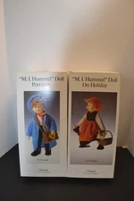 GOEBEL "M I HUMMEL" Postman and On Holiday Porcelain  Doll set 14" Authentic