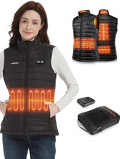 Heated Vest for Women with 15 Heating Zones,20000Mah 12V Battery Pack Lightweigh