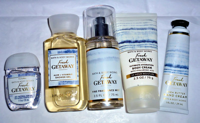 Bath & Body Works FRESH GETAWAY X 5 -Mist/Body Cream/Hand Cream/Hand Gel /Wash