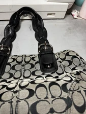 Black Y2K Coach Bag 11863 Good Condition Braided Leather Shoulder Bag EUC A11