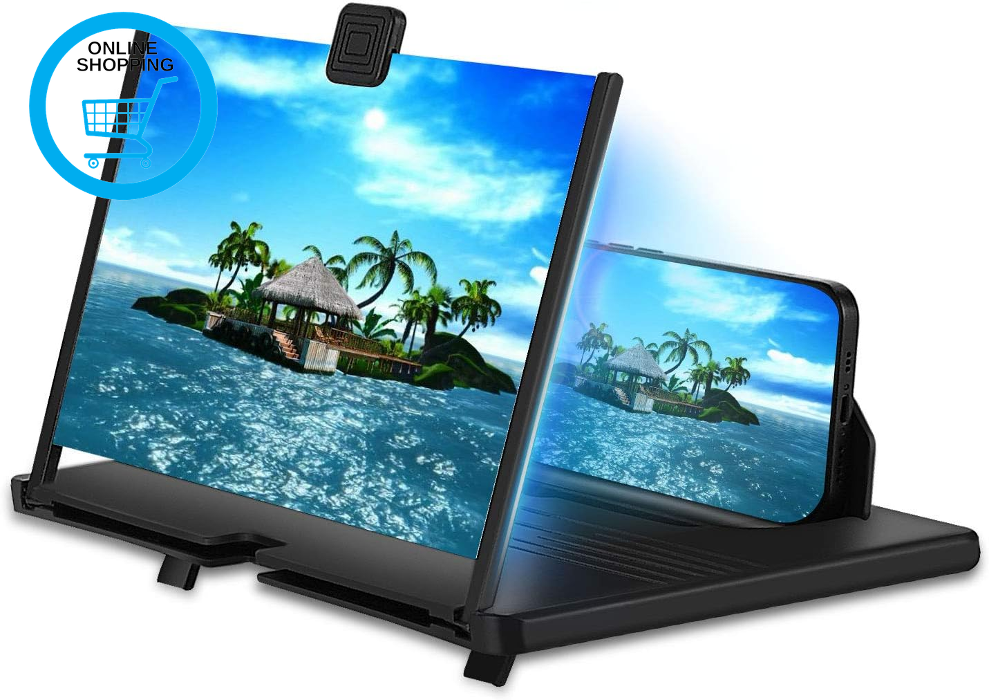 12"" Thin Foldable Phone Magnifier Screen Foldable HD 3D Blu-Ray Easy to Carry Ga