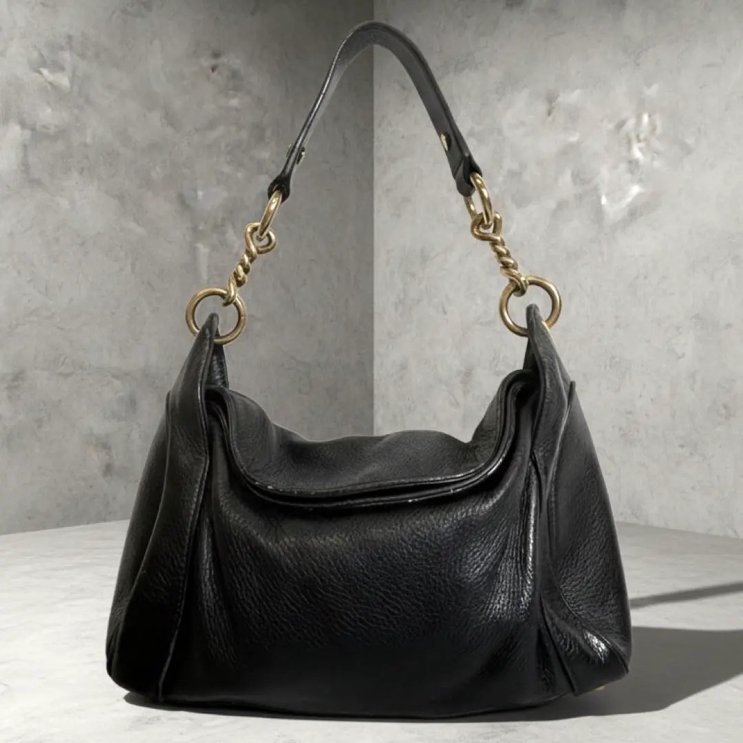 YVES SAINT LAURENT YSL Hobo Chain One Shoulder Bag Hand Bag Leather Used Japan