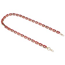 Purse Chain Strap, 47.2 Inch Acrylic Strap Replacement for Handbag, Red