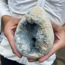 3.7LB Natural Blue Celestite Geode QuartzCrystal Mineral Specimen Healing