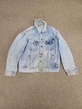 Vintage Lee Distressed Jean Jacket Size 44R