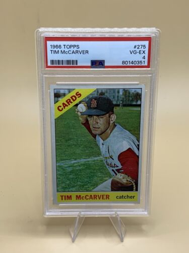 1966 Topps Baseball #275 Tim McCarver Cardinals PSA 4 Sehr guter Zustand