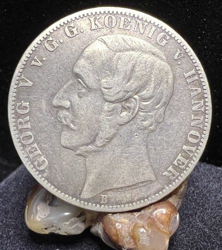 1862 B Hannover 1 Thaler - Germany - 1 Vereinsthaler - George V - Silver - Picture 2 of 2
