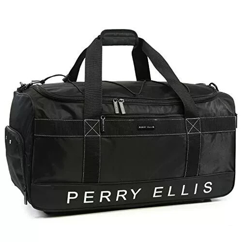 Perry Ellis 22" Weekender Duffel Bag, Black