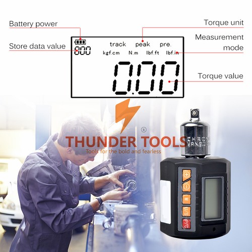 Thunder Tools Pantalla Digital Medidor de Par Llave Probador de Par Unidad de 1/2"" - Imagen 59 de 63