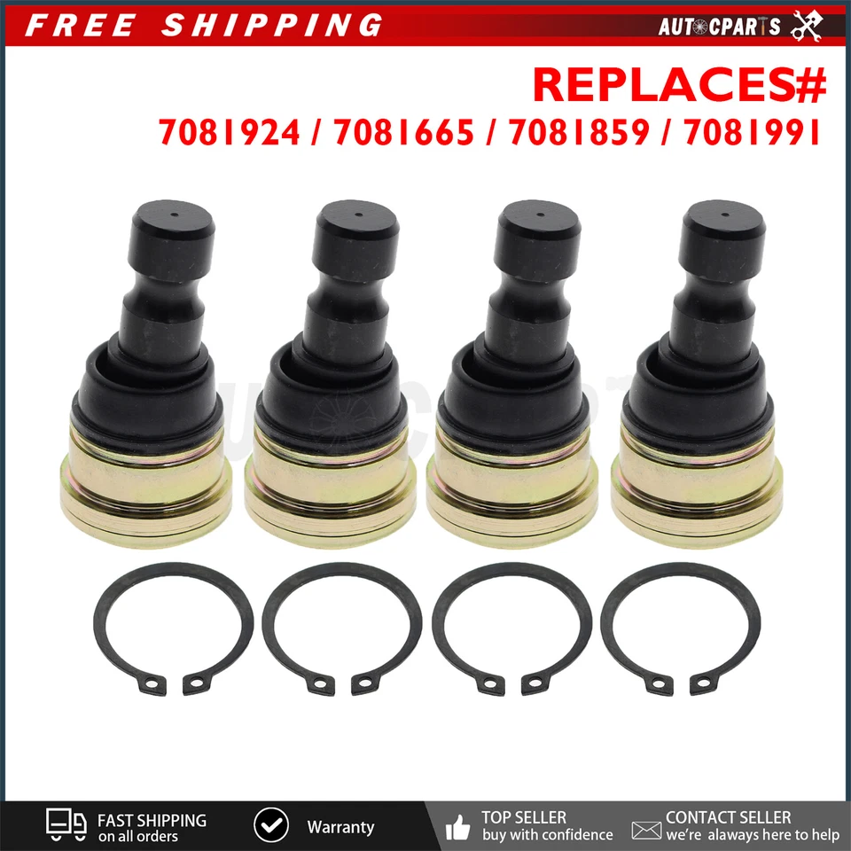 for Polaris Ranger XP 900 2013-2018 4 Front Suspension Lower & Upper Ball Joints - Image 4 of 4