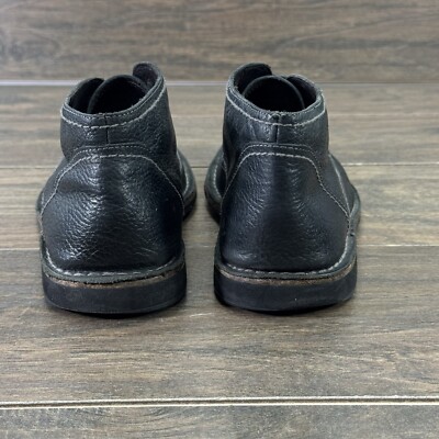 John Varvatos Boots Mens 10 M Black Pebbled Leather Ankle 