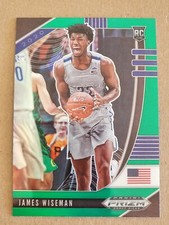 2020-21 Panini Prizm Draft Picks James Wiseman Green Prizm Rookie RC #2