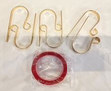 Christmas Stocking Holders Lightweight for Fireplace Mantle 6 pcs w/Tape