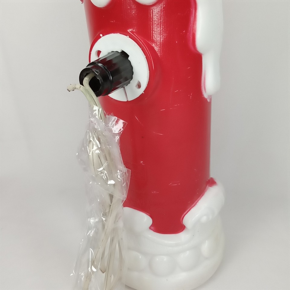 Christmas Noel Candle Empire Plastic Blow Mold Made In USA 1970 Holiday