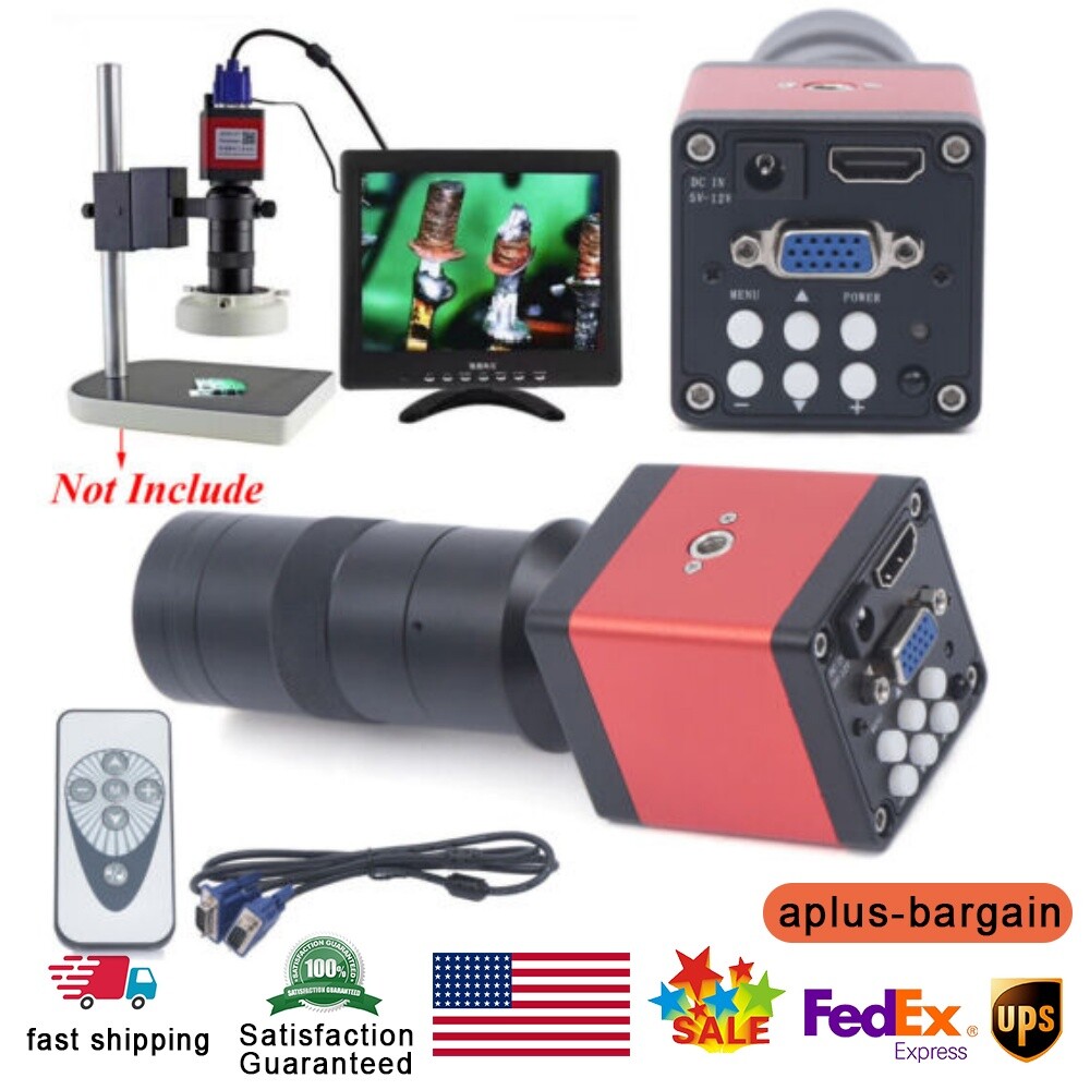 Industrial 60FPS HDMI Microscope Camera VGA Camera USB Lens 1080p Remote Control