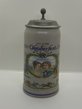 Jubiläumskrug mit Zinndeckel - 200 Jahre Oktoberfest 1810-2010 München Lim.