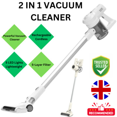 2-in-1 Stielstaubsauger Handstaubsauger beutellos Staubsauger leicht wiederaufladbar
