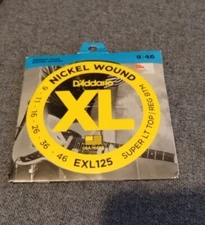 D’Addario EXL125 Super LT Top Reg BTM Nickel Wound 9-46 Electric Guitar String