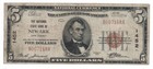 U.S. (Newark, NJ) - Series of 1929 $5.00 National Currency Banknote