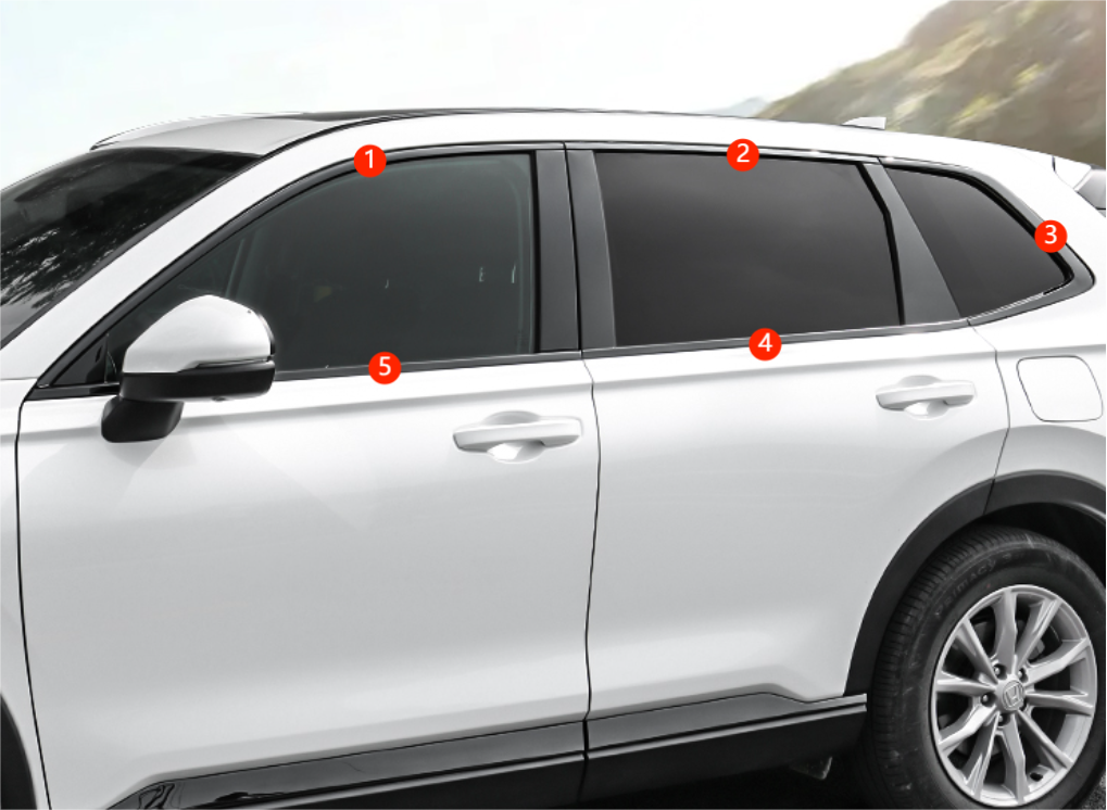 Window Side Molding Frame Glossy Black Cover Trim For 20232024 Honda CRV 10pcs eBay