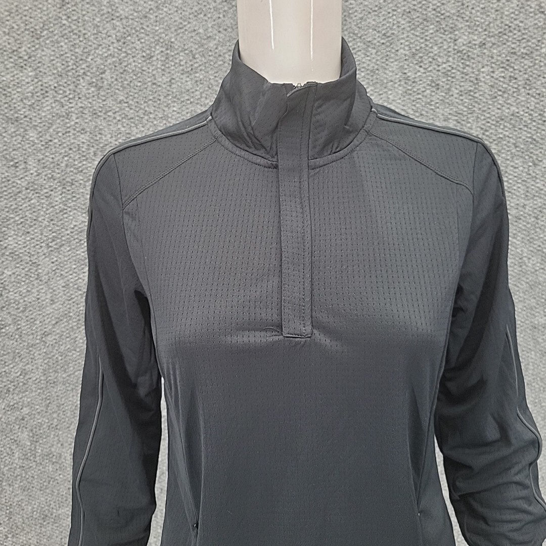 Mondetta Women's Active 1/4-Zip Long Sleeve Top Black Size