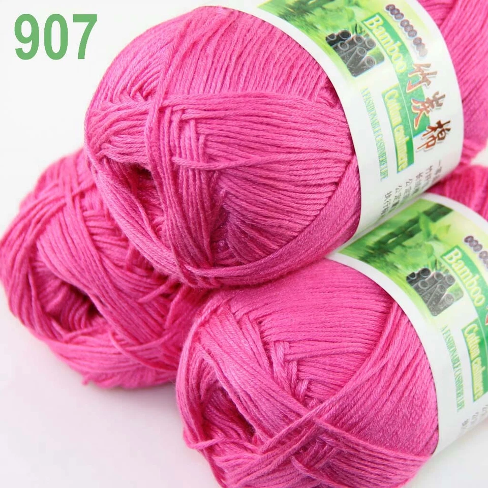 Sale Lot 6SkeinsX50g Soft Bamboo Cotton Baby Wrap Hand Knitting Crochet Yarn 907 - Image 3 of 4