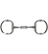 Stainless steel double jointed FRENCH LINK HORSE GAG BIT 5" mouth 75mm rings