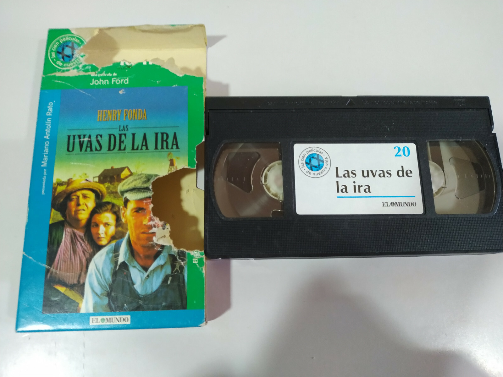 The Grapes of Wrath John Ford Henry Fonda VHS Cardboard Box Spanish