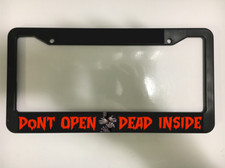 Dont Open Dead Inside Walking Dead Zombie Horror License Plate Frame New