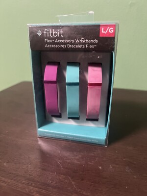 Fitbit Flex Accessory Wristbands FB401BVTPL Size Large 3 Pack New