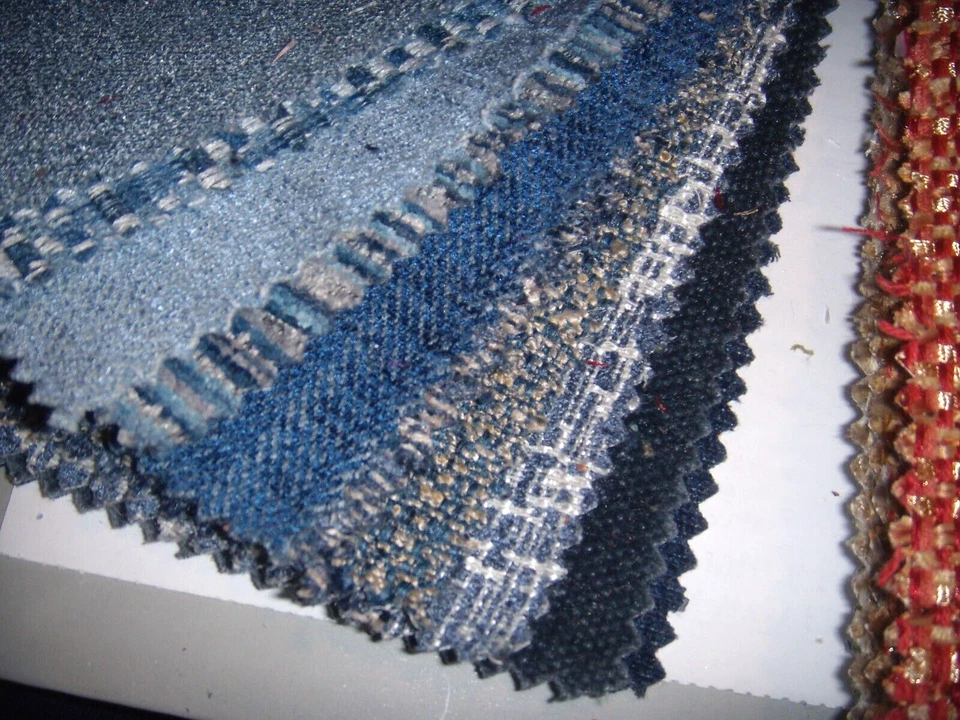 57 WOVEN FABRIC FABRIC SAMPLE BOOK 2= 10X6", 55= 9X 5" 100% POLYESTER /RAYON - Image 3 of 4