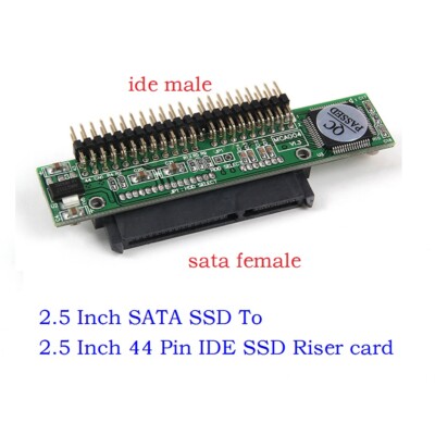 7+15 Pin SATA SSD HDD Female to 2.5'' 44Pin IDE Male Adapter for Laptop