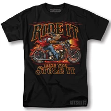 Biker HarIey Shirt Classic Motorcycle Ride It Like You Stole It Graphic T-Shirt