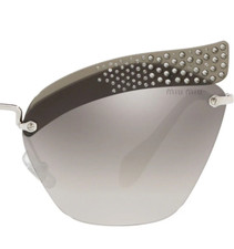 Miu Miu 56TS KJH5O0 Cat Eye Mirror Gray Sunglasses Replacement Lens ONLY