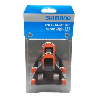 ORIGINAL Shimano SM-SH10 SPD-SL Schuhplatten Rot OHNE Bewegungsfreiheit - NEU - Bild 1 von 2