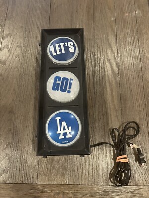 Rare Los  Angeles Dodgers Electronic  Let s Go Stoplight Light Bar Man Cave