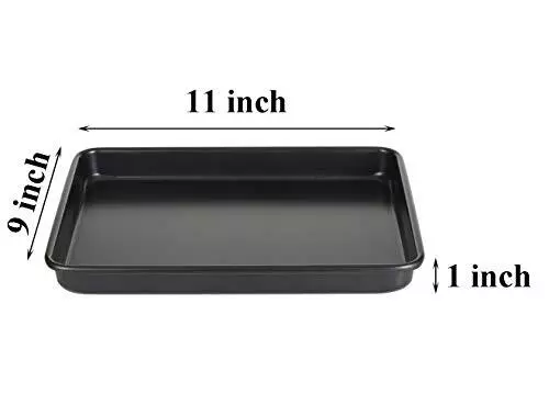 Toaster Oven Pan Set of 2, Shinsin Nonstick Baking Sheets Pan with Rimmed  Edge Baking Tray, 11x9 inch Cookie Sheet for Baking Replacement Tray Non  Toxic & Easy Clean - Yahoo Shopping