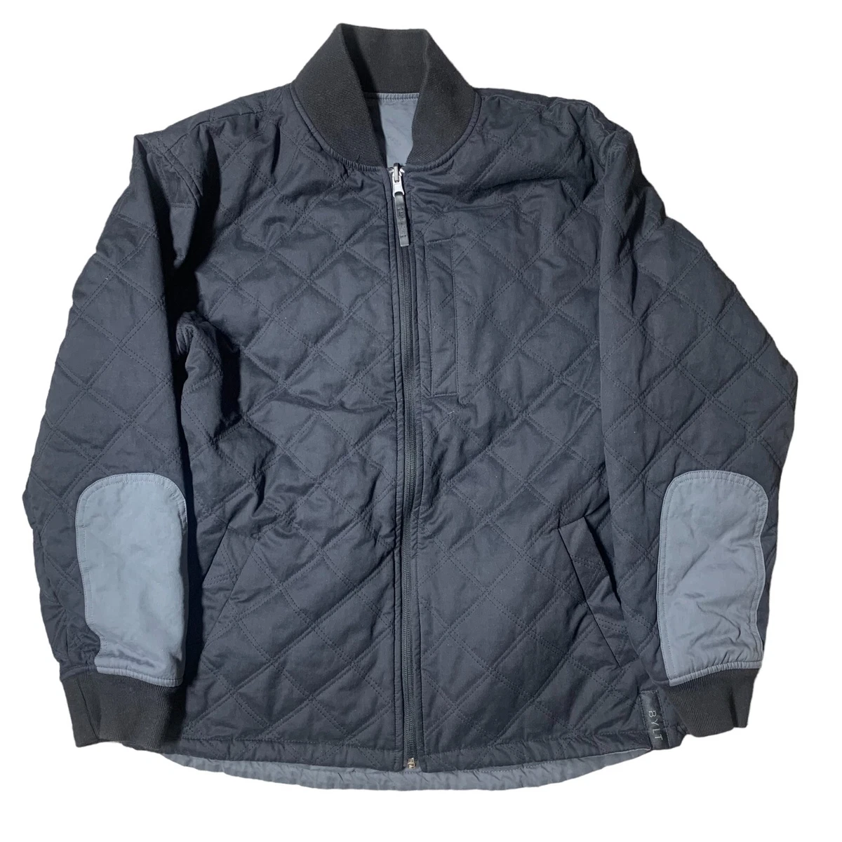 Bylt Basic Hi-Lo Black Reversible Bomber Jacket Size Large | eBay