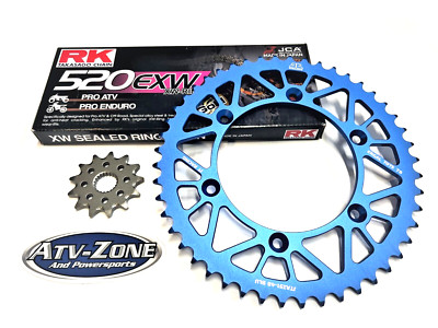 RK GB520EXW Gold Chain and JT Sprocket Kit Yamaha YZ 450F 2019-2021 Blue