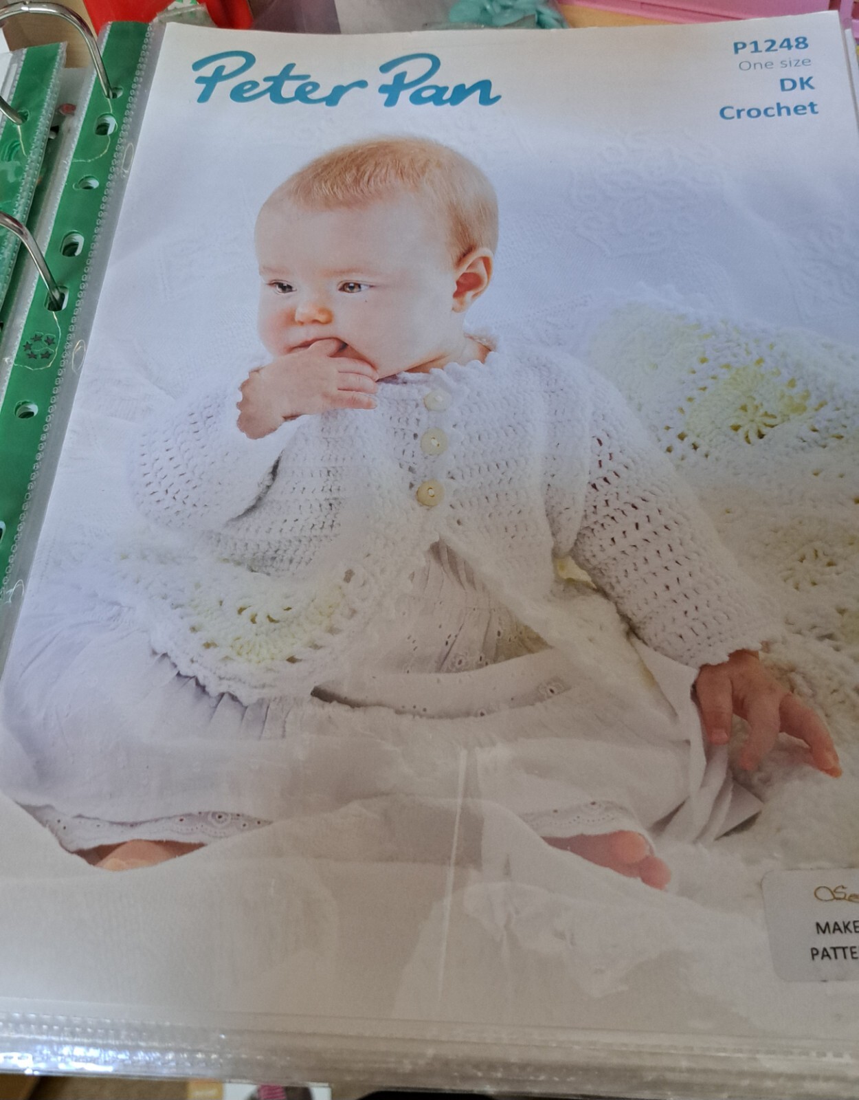 Peter Pan P1248 - Crochet Blanket and Cardigan in Double Knit