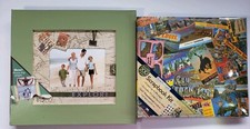 NEW set of 2 travel Pre-designed scrapbook photo albums 10x11  10x9