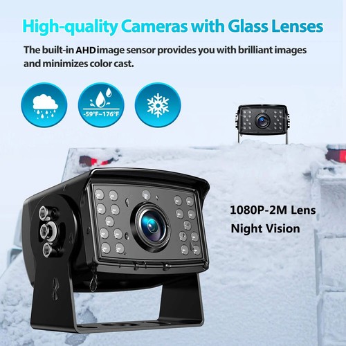 10.36"IPS Monitor+6xAHD Camera For Truck DVR BSD RearView Reverse Video Recorder - Picture 13 of 16