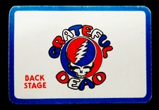 Grateful Dead Backstage Pass 1983 GD 1972 Cartoon Logo Blank No Date No Marking